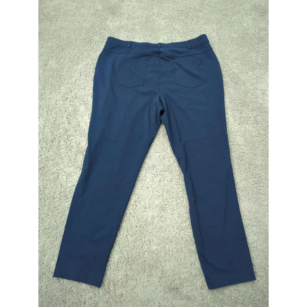 Ruby‎ Rd Favorites Pants Womens 18W PLUS Blue High Rise Stretch Tech Work Casual